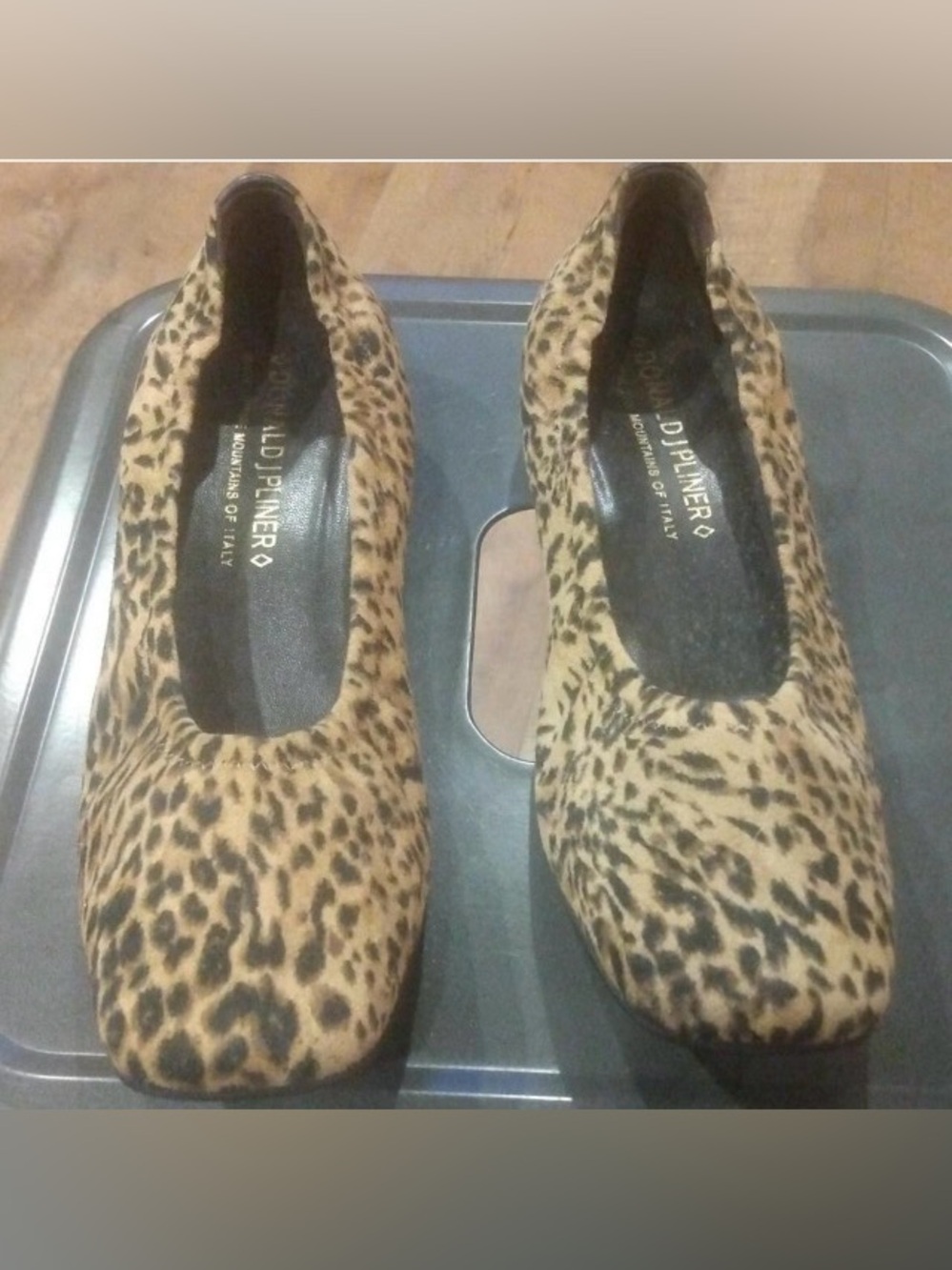 Donald J. Pliner Leopard-Print Ballet Flat in Tan and Black